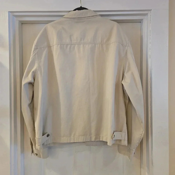 Vintage Rare Polo Ralph Lauren Full Zip Sports Bomber Jacket Cream Tan Mens XXL - Picture 2 of 14